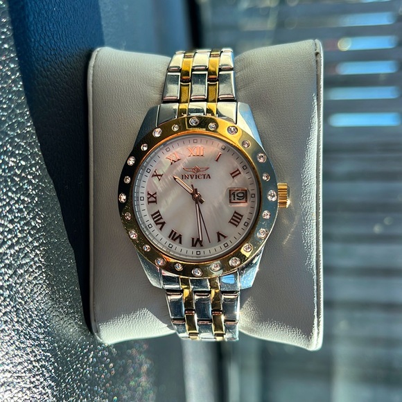 Invicta Angel Mother of Pearl Dial Two-tone Ladies Watch model 17490 - Picture 2 of 7
